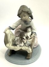 LLADRO A CRADLE OF KITTENS 1991-97 PORCELAIN FIGURINE 5784 picture