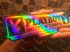 Vtg 1982 PLAYBOY HOTEL CASINO ATLANTIC CITY 9” Logo Sticker Sign Bunny MINT picture