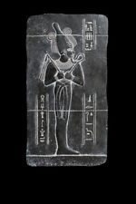 UNIQUE ANTIQUE ANCIENT EGYPTIAN Stone Stela Lord Osiris with Magic Hieroglyphic picture