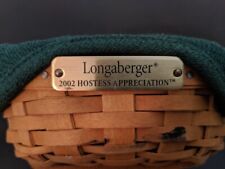 Authentic signed 2002 Longaberger Hostess Appreciation Key Basket w/ Tag & Liner picture