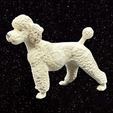 Vintage Japanese White Poodle Figurine Porcelain Japan Stamped Figurine 6”T 6.5” picture