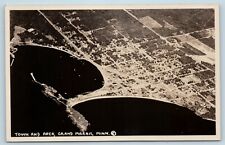 Postcard MN Grand Marais Airview Aerial Town & Area RPPC C Waters Real Photo R54 picture