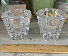 Vintage Mid Century Modern Hadeland Istid Glass Crystal Candle Holder  picture