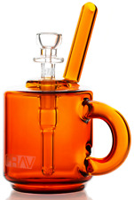Grav® Coffee Cup Coffee Mug BUBBLER Cup AMBER Borosilicate Glass  *USA* picture