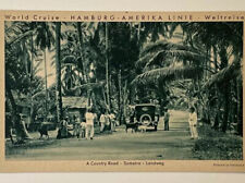 Hamburg-American Line's Cruise Around - Postcard - Country Road Sumatra - 1934 picture