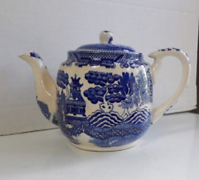 House Of Blue Willow 1899 Tea Pot Blue & White Very Old picture