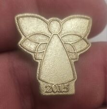 VTG Lapel Pinback Gold Tone Angel 2015 Pin picture
