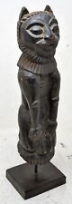 Antique Wooden Tribal Lion Figurine Original Old Very Fine Hand Carved picture