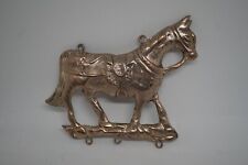 Vintage metal Horse Medallion Chatelaine Holder 3 Bottom Loops 2 Top loops 3