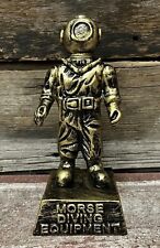 MORSE Diving Equipment 8” Tall Retro Deep Water Diver Suit Metal Statue picture
