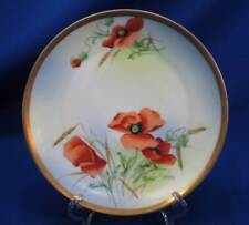 ROYAL MUNICH HAND-PAINTED POPPY FLOWERS CABINET PLATE 8