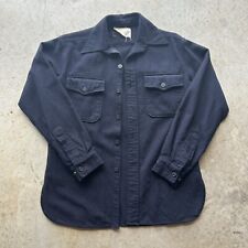 Vintage WW2 40s 50s Us Navy USN CPO Wool Buttonup Shirt Medium 15 picture
