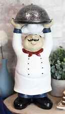 Ebros Master Bistro Chef Holding Melting Dome Tray Welcome Figurine 14