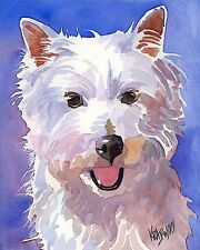 West Highland White Terrier Art Print Signed by Artist Ron Krajewski 8x10 Westie picture