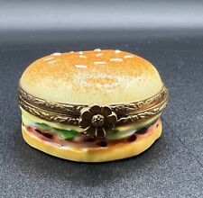 Artoria Limoges France Porcelain “Hamburger” Trinket Box Peint Main Limited #260 picture