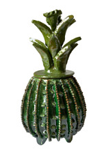Glazed Pineapple - Home Decoration Mexican Folk Art - 11 IN/28CM - Green, Glossy picture