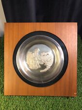 Franklin Mint Sterling Silver Limited Edition Gus Shafer 1973 Plate *FRAMED* picture
