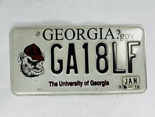University of Georgia Bulldogs License Plate  #  GA18LF Bent Not Flat picture