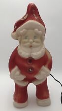 Vintage VERY RARE Red Santa Christmas Blow Mold Corduroy Pants Blue Eyes 17” picture