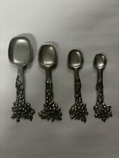 Seagull Pewter Measuring Spoons grape Pattern 1996 picture
