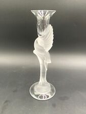 Igor Carl Faberge Crystal Frosted Dove Candlestick Holder picture