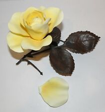 STUNNING BOEHM ENGLAND LIMITED ISSUE ELEGANCE YELLOW ROSE PORCELAIN SCULPTURE  picture