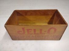 Vintage Jell-O 36ct Wood Dovetail Box Crate General Store Grocery picture