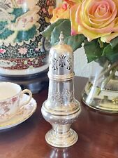 SHEFFIELD Silverplate Muffineer Sugar Shaker Rose Pattern Reproduction VINERS picture
