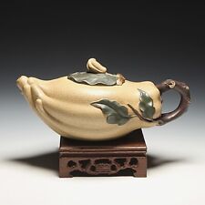 OldZiSha-Interesting China Yixing Zisha Old 470cc Teapot By Master JiangRong picture