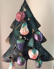 Whitehurst Imports Set of 8 handpainted & mouthblown sparkling fruit ornaments picture