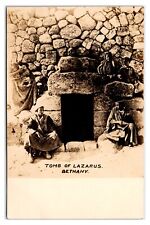 Vintage 1930s RPPC - Tomb of Lazarus - Bethany, Palestine Postcard (UnPosted) picture