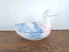Antique 1800's Russian Imperial  Porcelain  Duck Box Unmarked Kuznetsov picture