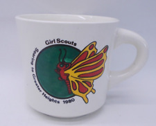 1980 Girl Scouts Mug Butterfly Soaring to New Heights Made in USA picture