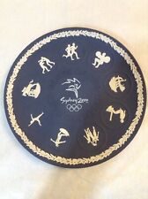 Wedgwood Sydney 2000 LE of 2000 Summer Olympics plate dish dark blue Jasperware picture