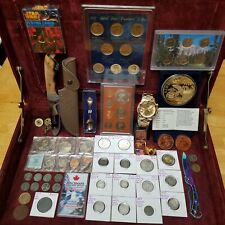 Mega Junk Drawer Lot Coins Gold Bar Collectible Knife Do the Math Great Value  picture