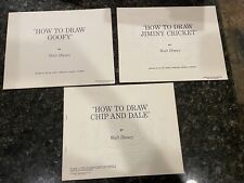 Original Disney How To Draw Chip And Dale, Jiminy Cricket, And Goofy picture