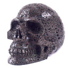 Huge 7'' Natural Honeycomb Chrysocolla Carved Crystal Skull,Crystal Healing picture