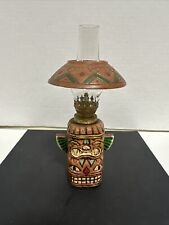 vintage miniture Tiki Totem pole kerosene oil lamp picture