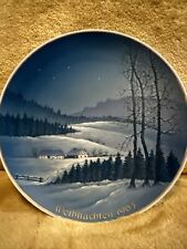 Rosenthal Weihnachten Stille Nacht Christmas Collector Plate 1963 Germany Blue picture