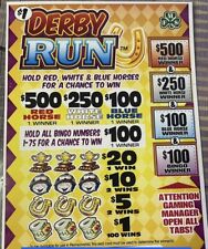 NEW pull tickets Derby Run- Seal Card Tabs picture