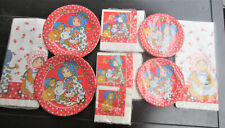 Vintage   HOLLY HOBBIE PAPER PLATES tablecover napkins party   (HH1). picture