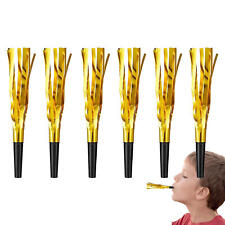 6 Pieces Gold Noise Makers for Adults Kids Party Horns and Blowers Noisemakers picture