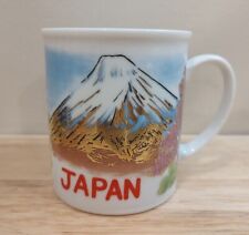 Vintage Japan Mt Fuji Mug Cherry Blossom Gold Shibata Pagoda Coffee Tea Cup picture