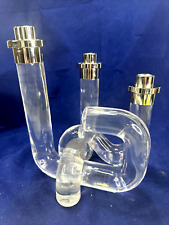 Jonathan Adler Pompidou Acrylic Candle Holder Twisted Lucite MCM Memphis Style picture