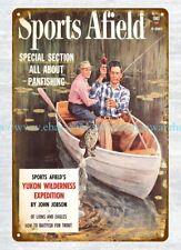 metal wall accessories 1962 SPORTS AFIELD FISHING PANFISHING metal tin sign picture