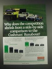 1991 Cushman Runabout Ad - Why does the competition shrink from a comparison picture