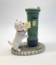 Vintage Peakdale Westie Dog Figure West Highland Terrier Letters To Santa 5