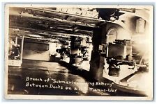 c1910's Breech Of Submarine Killing Battery US Man O War RPPC Photo Postcard picture
