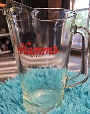 Vintage Hamm's Beer Glass Pitcher Born in the Land of Sky Blue Waters picture