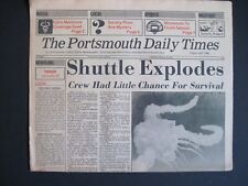 Portsmouth Times Complete Newspaper January 28 1986 Shuttle Challenger Explodes picture